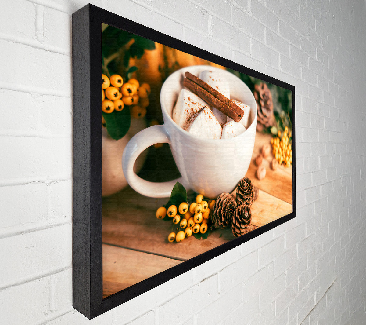 Warm White Cocoa Canvas Wall Art