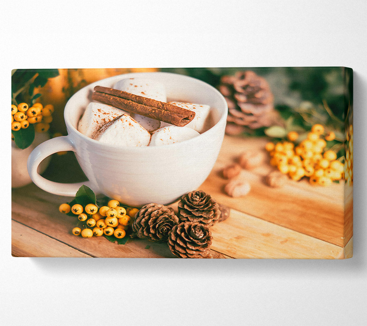 Warm White Cocoa Canvas Wall Art