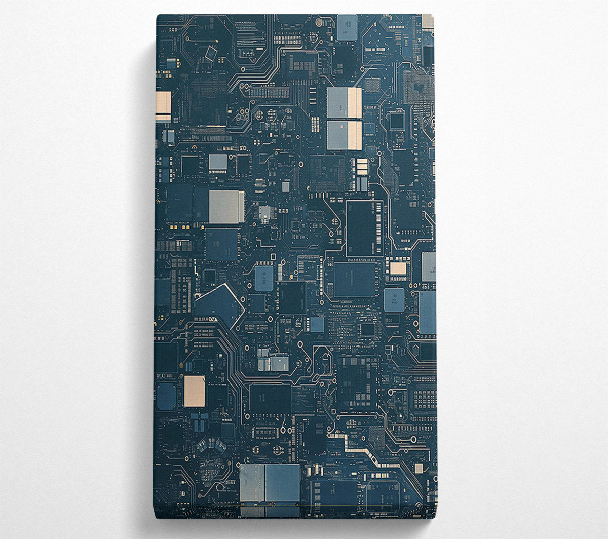 Teal Circuitry Dreams Canvas Wall Art