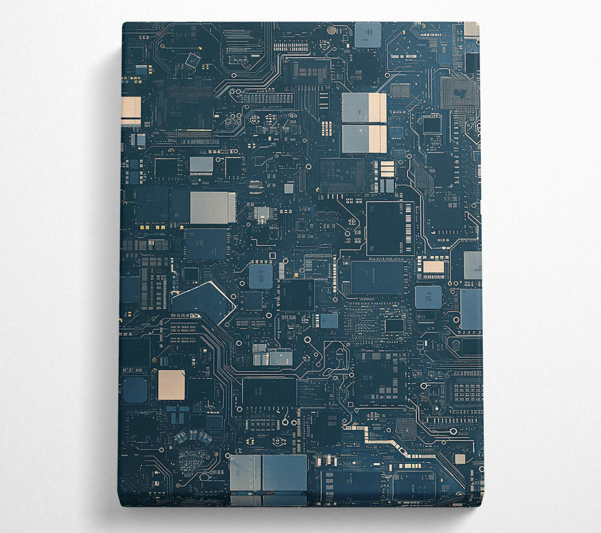 Teal Circuitry Dreams Canvas Wall Art