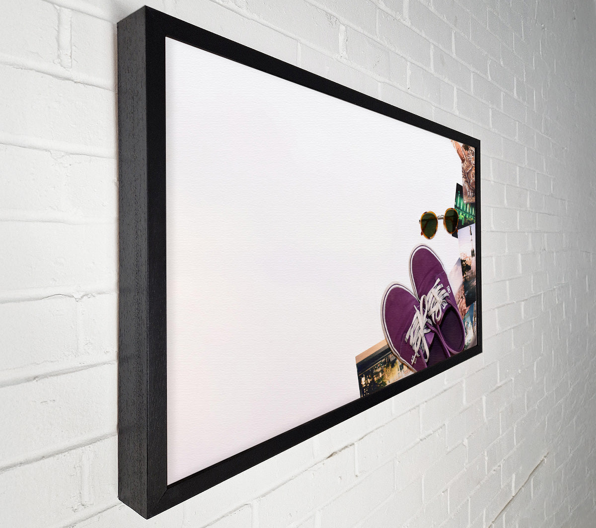 Purple Shoe Memories Canvas Wall Art