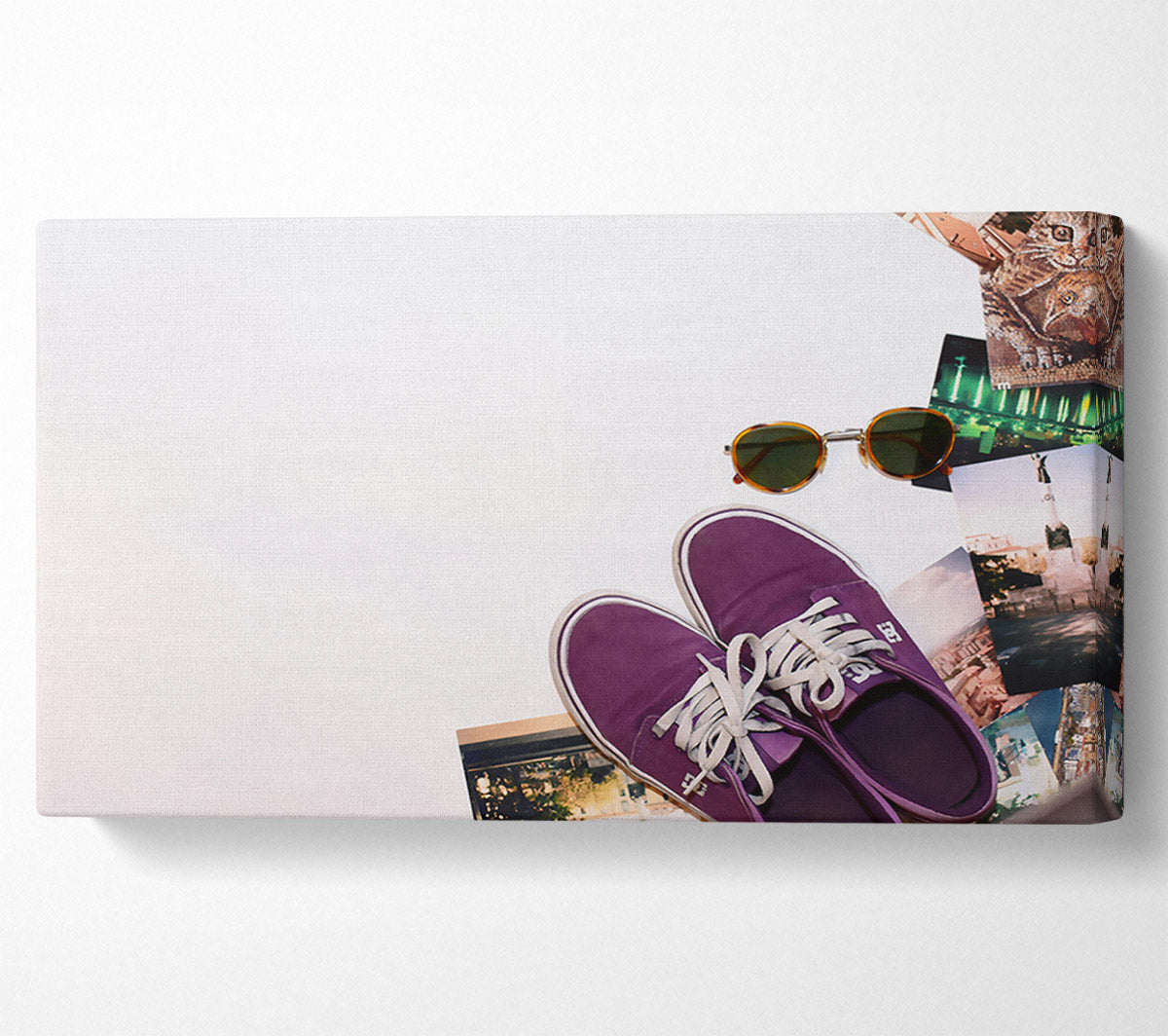 Purple Shoe Memories Canvas Wall Art