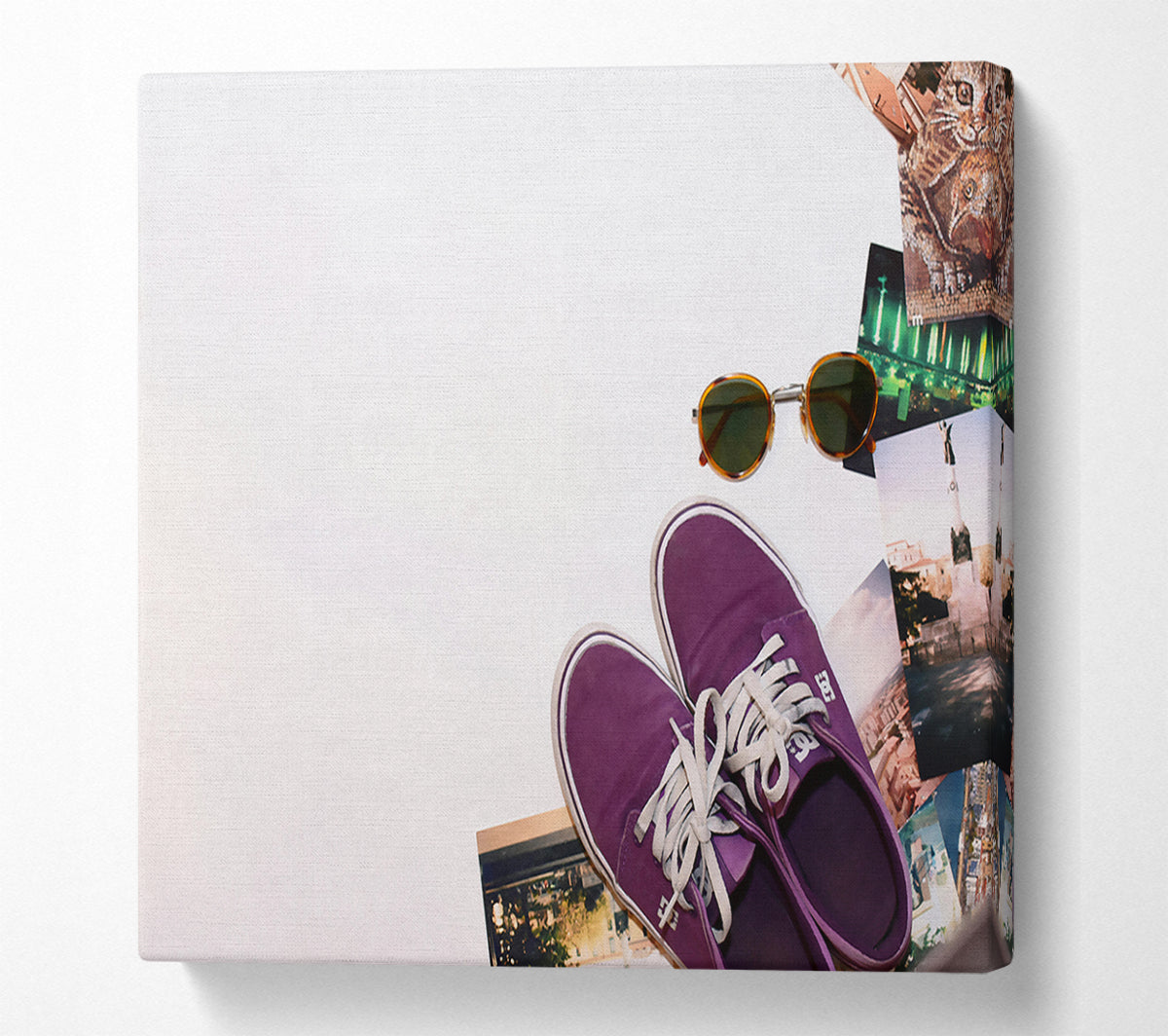 Purple Shoe Memories Canvas Wall Art