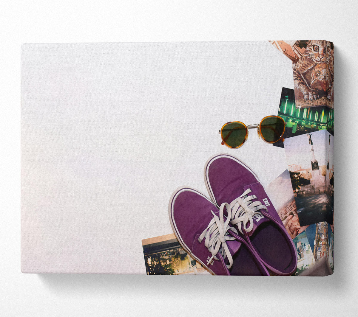 Purple Shoe Memories Canvas Wall Art