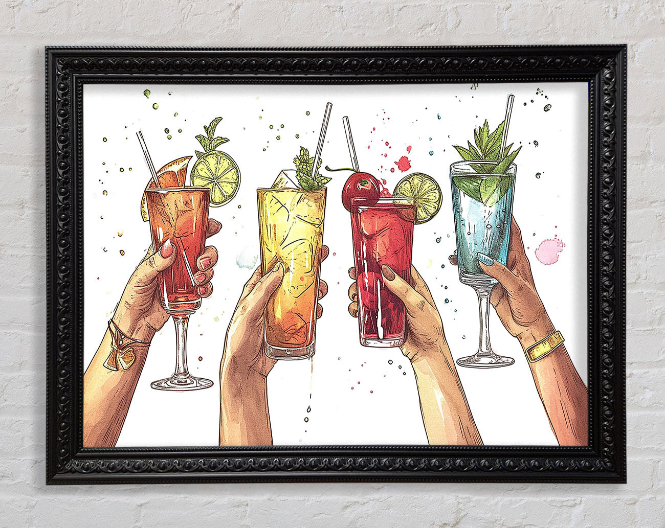 Cheers Summer Drinks Framed Print
