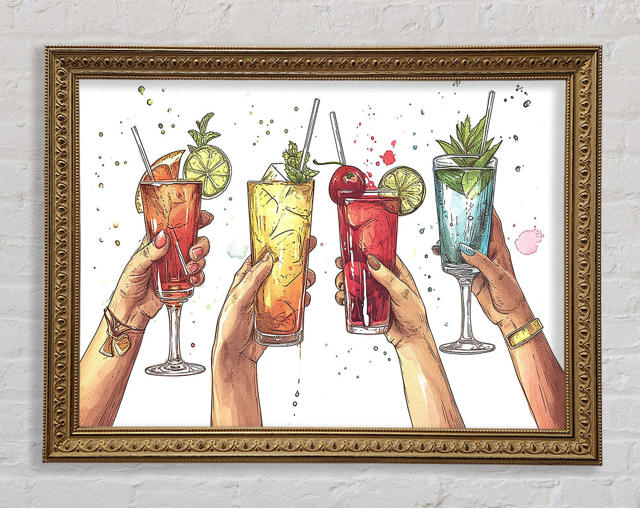 Cheers Summer Drinks Framed Print