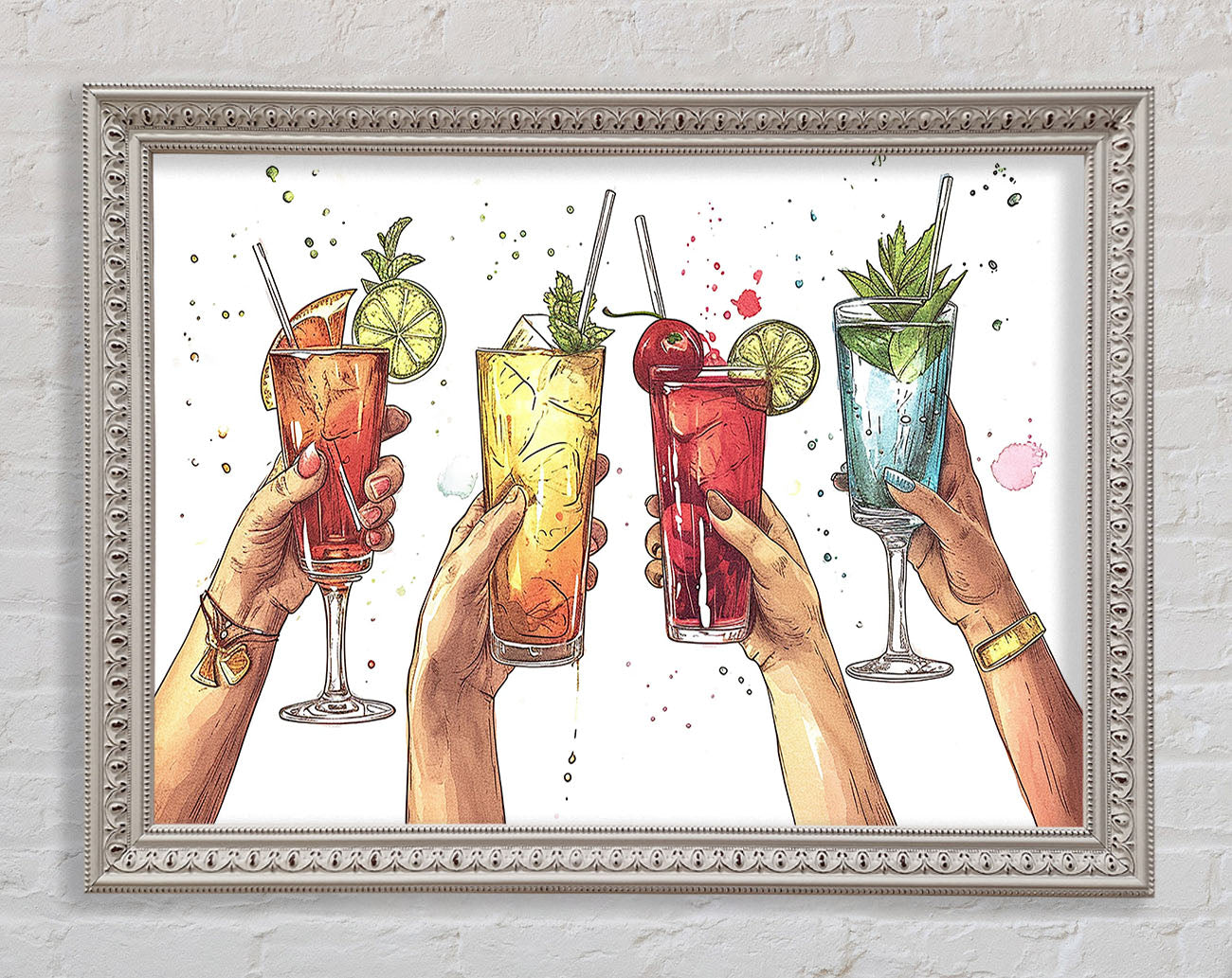 Cheers Summer Drinks Framed Print