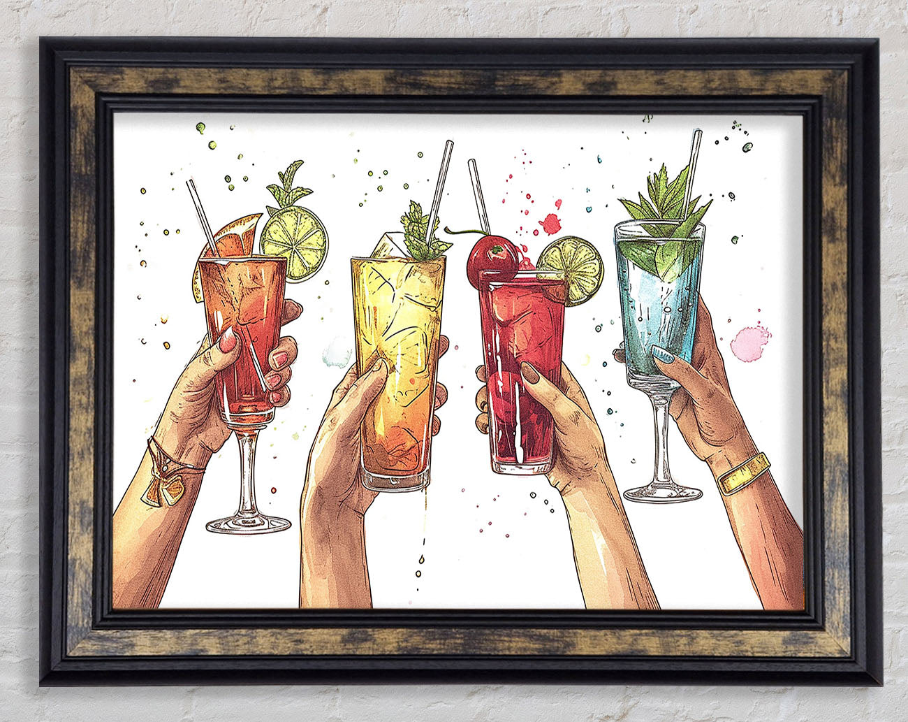 Cheers Summer Drinks Framed Print