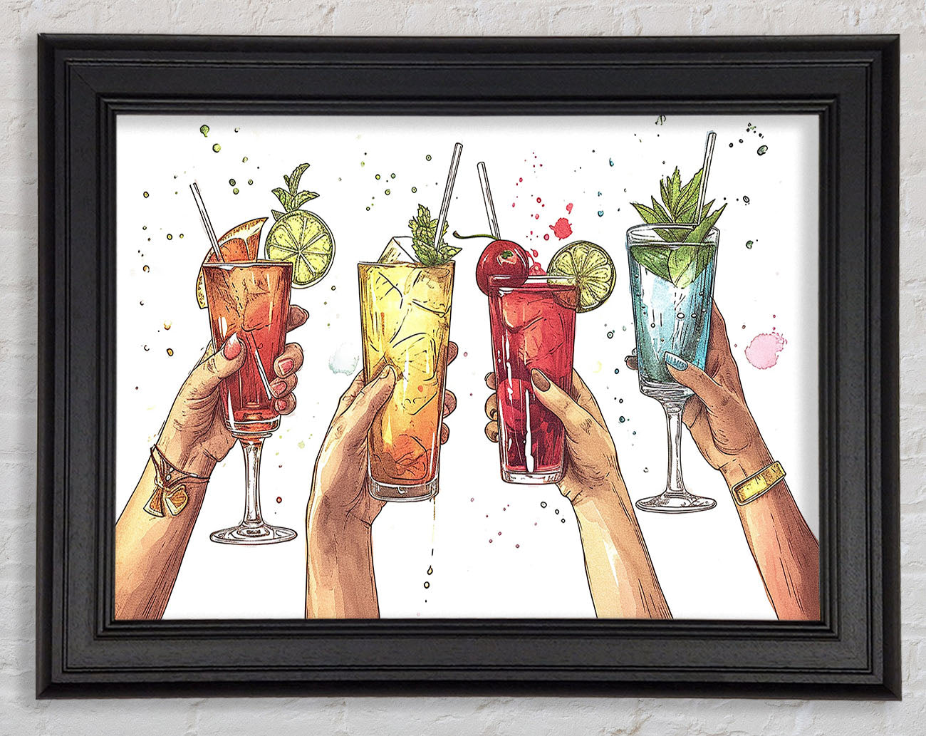 Cheers Summer Drinks Framed Print