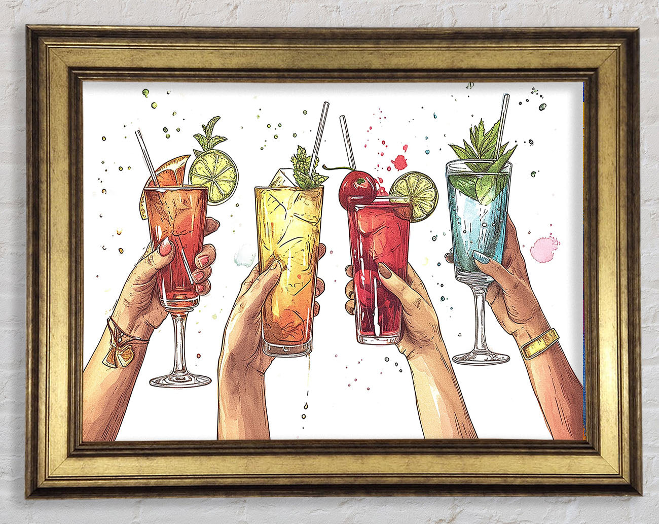 Cheers Summer Drinks Framed Print