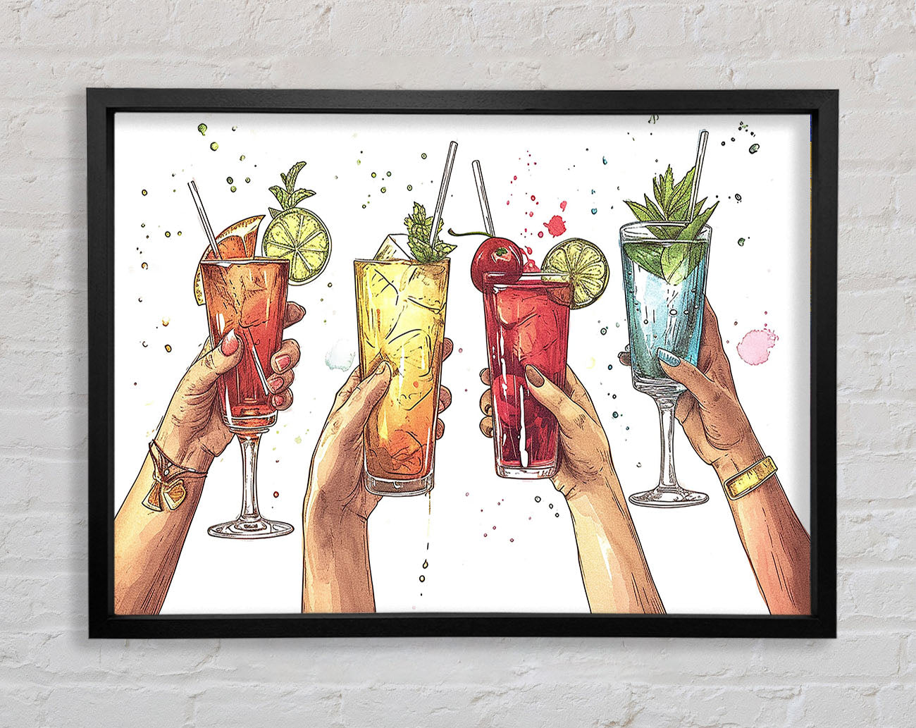 Cheers Summer Drinks Framed Print