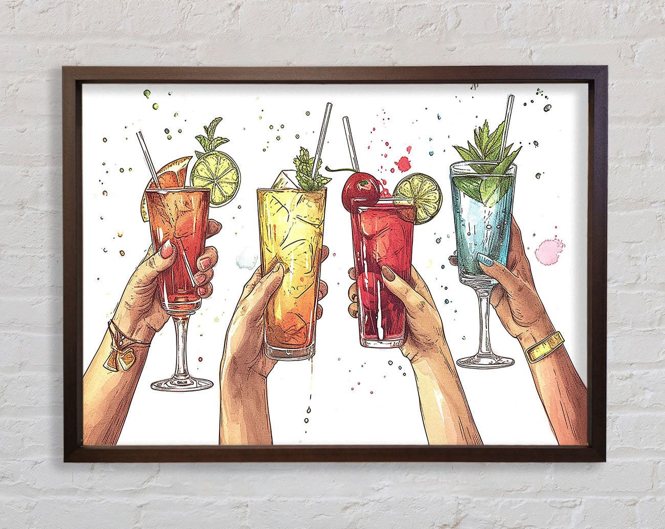 Cheers Summer Drinks Framed Print