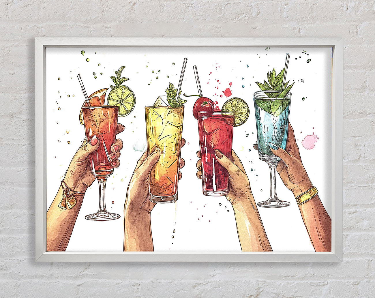 Cheers Summer Drinks Framed Print