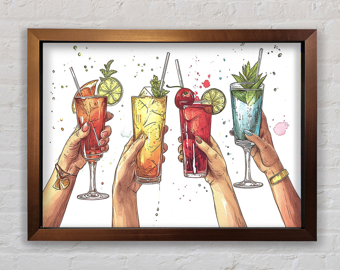 Cheers Summer Drinks Framed Print