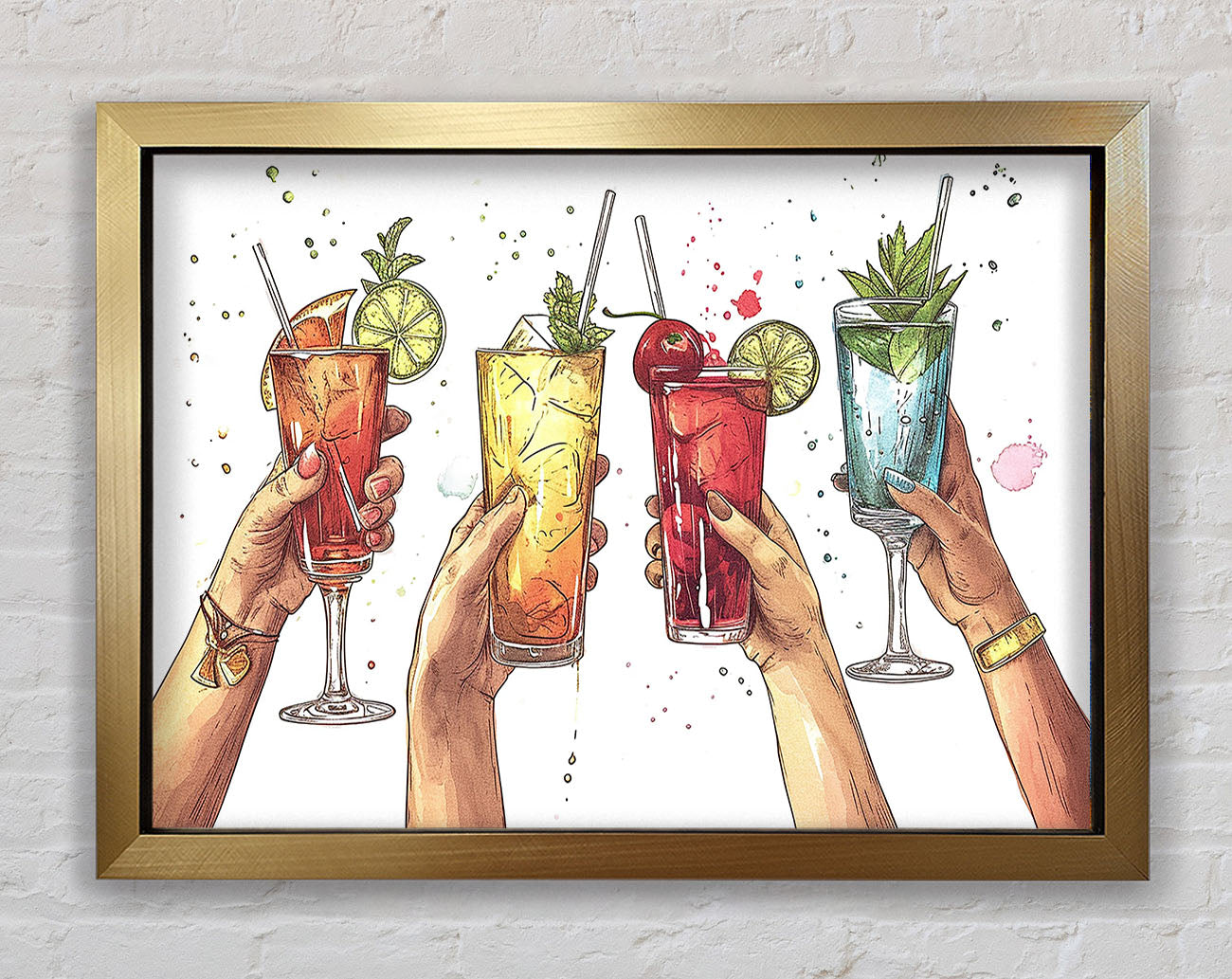 Cheers Summer Drinks Framed Print