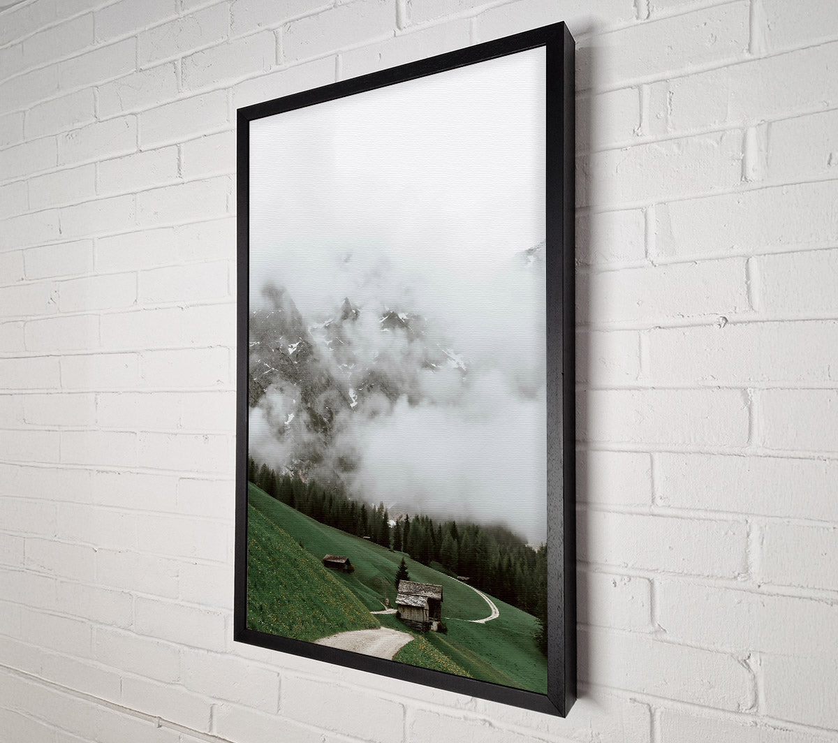 Green Valley Fog Canvas Wall Art