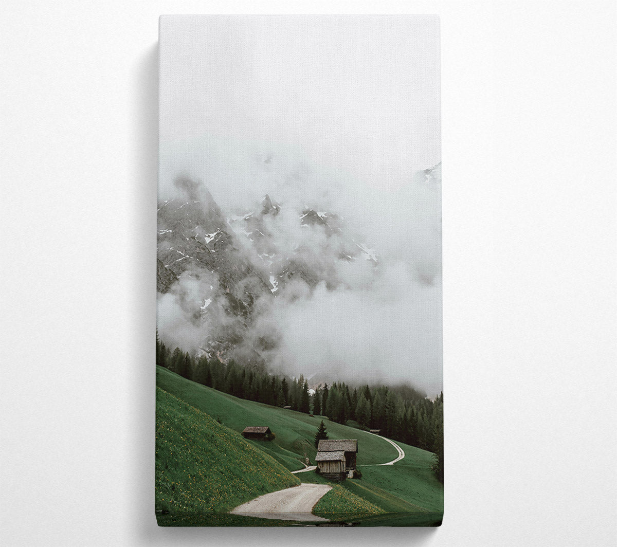 Green Valley Fog Canvas Wall Art