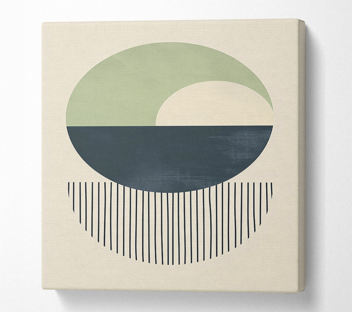 Sage Green Horizon Canvas Wall Art