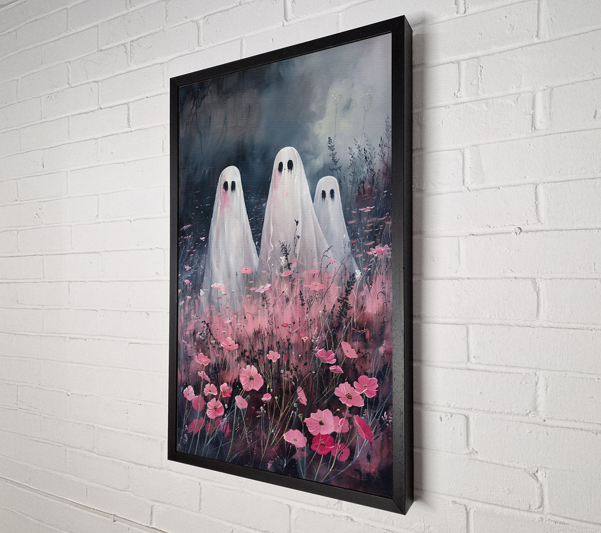 Pink Ghostly Field Canvas Wall Art