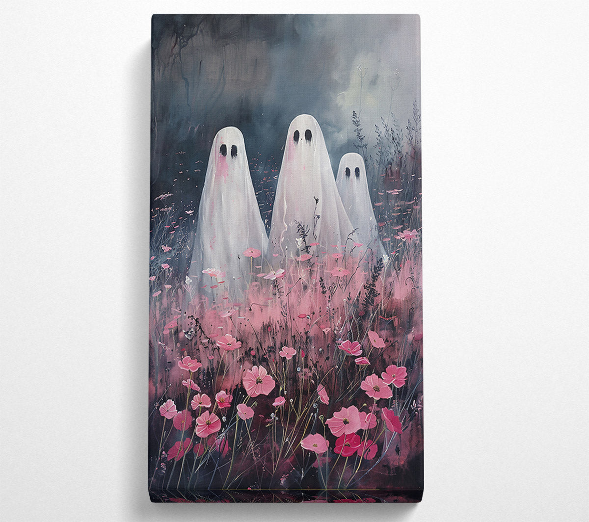 Pink Ghostly Field Canvas Wall Art