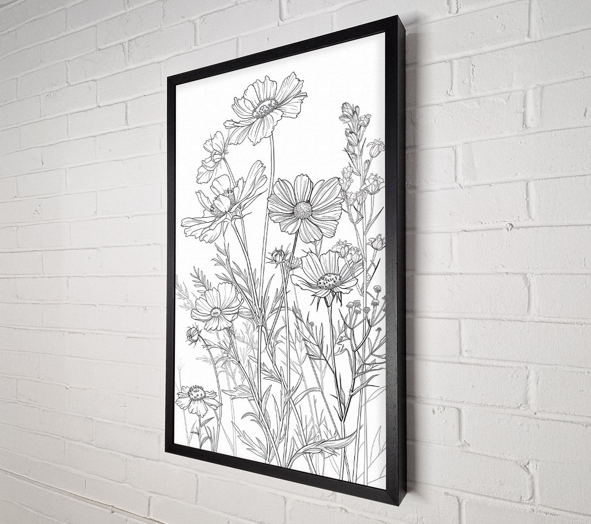 White Floral Blooms Canvas Wall Art