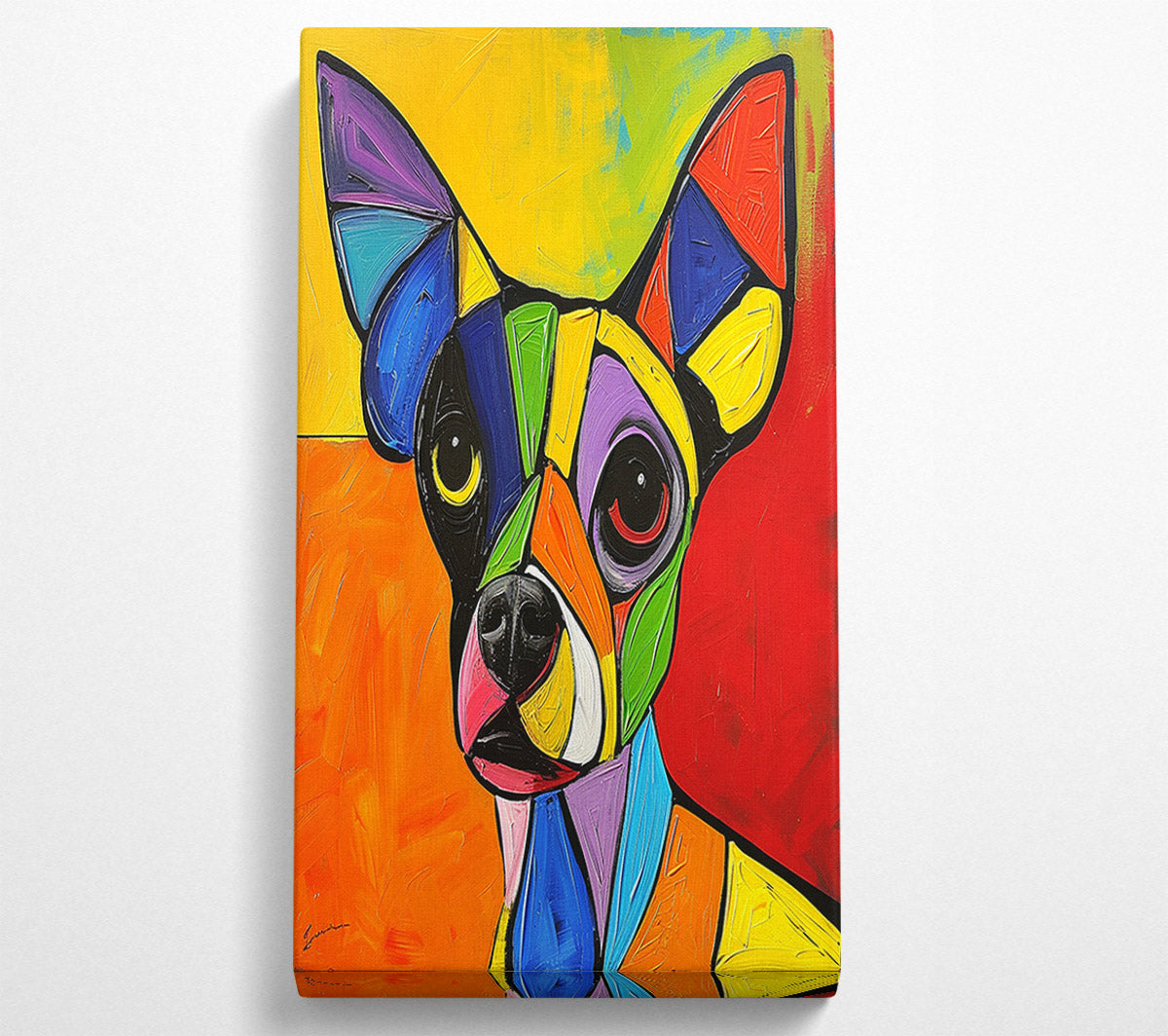 Colour Chihuahua Canvas Wall Art
