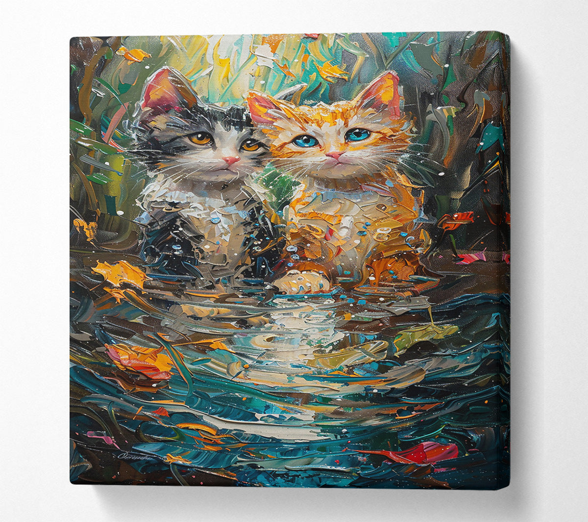 Teal Whispers Of Hope Canvas Print