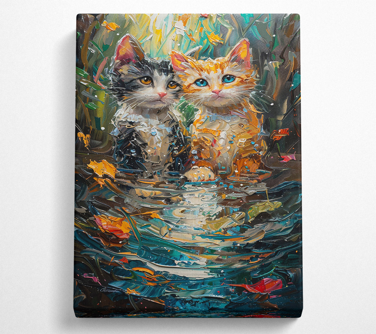Teal Whispers Of Hope Canvas Print