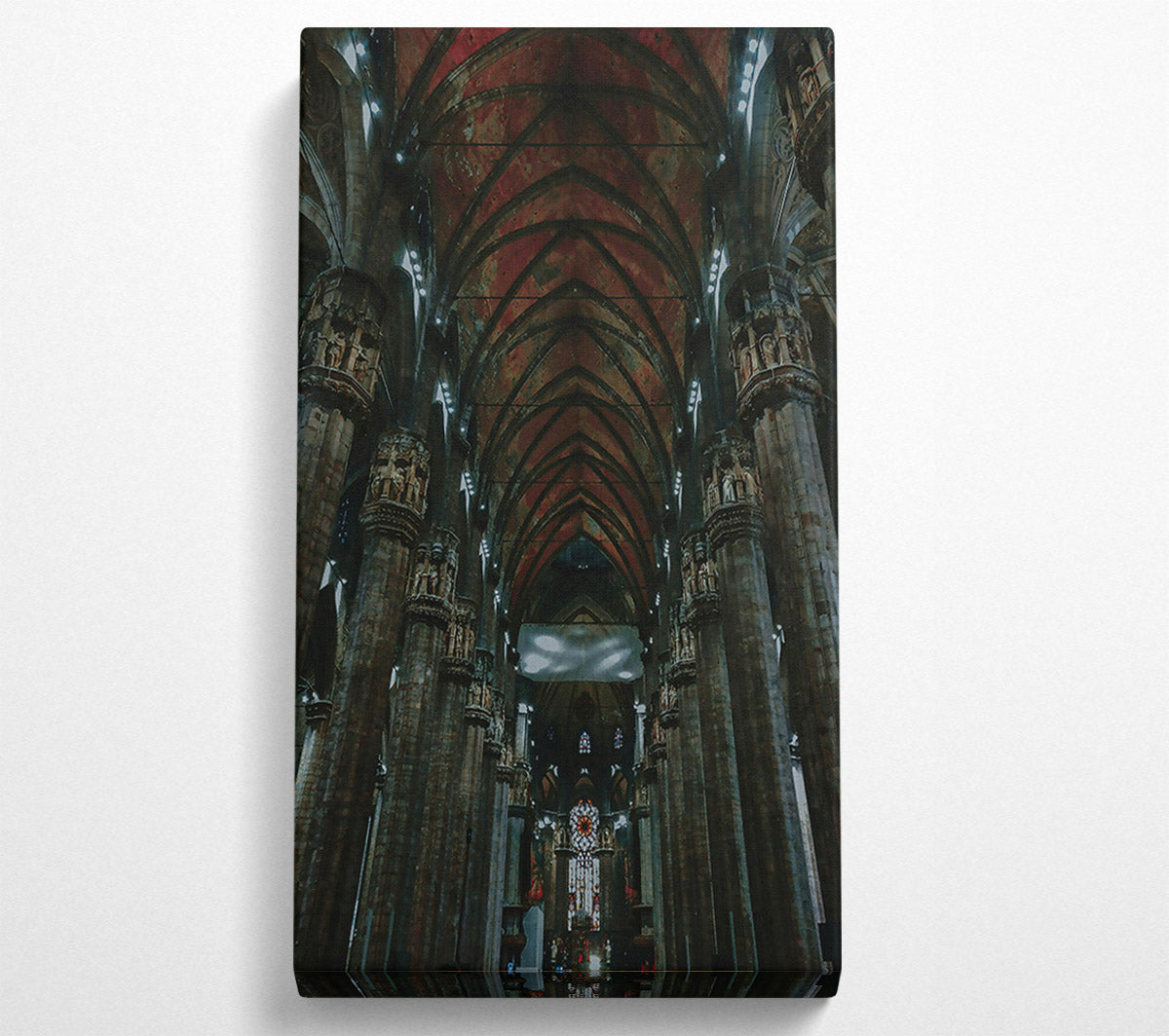 Red Hues Of The Cathedral Canvas Wall Art