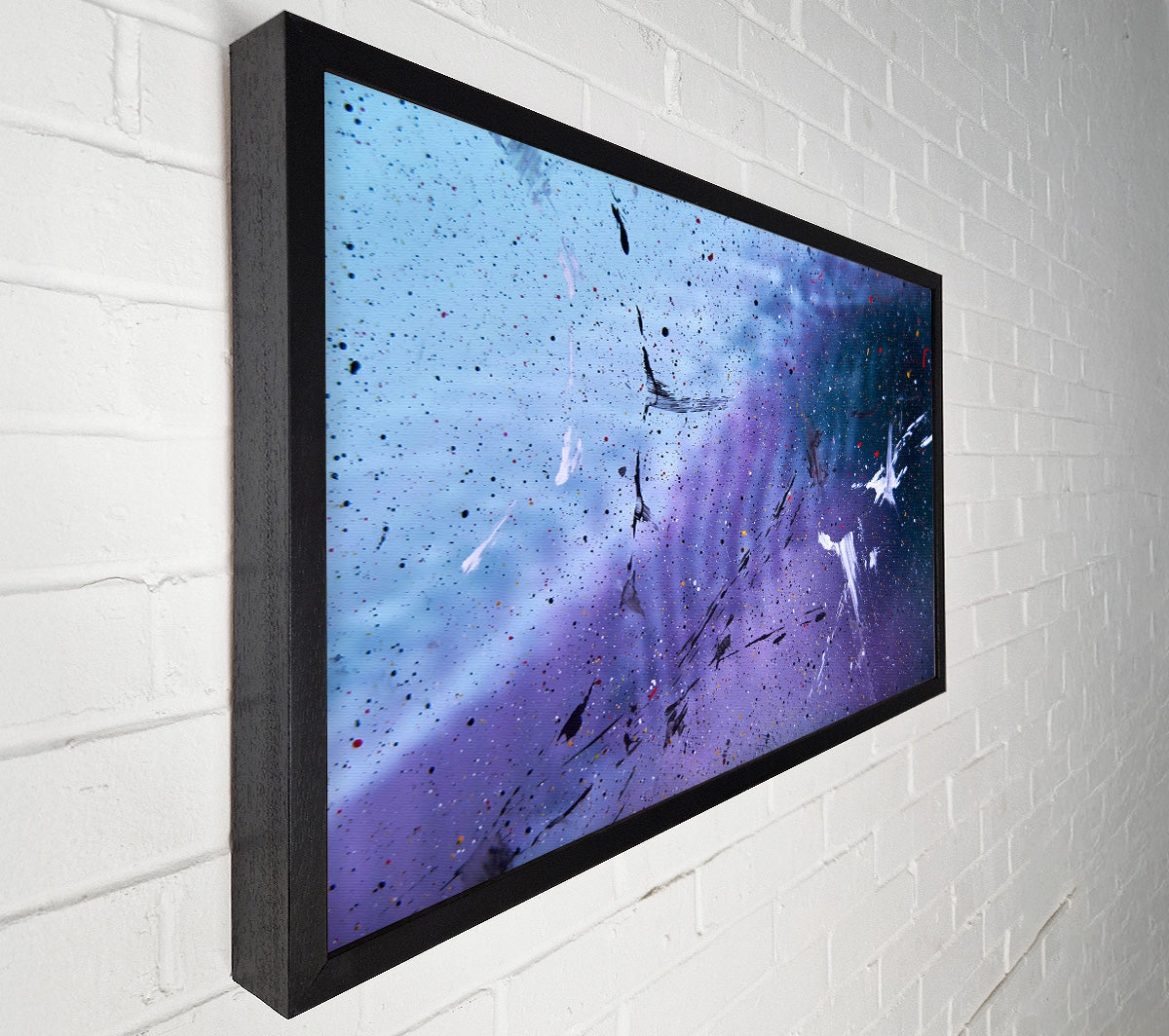 Purple Cosmic Splashes Canvas Wall Art