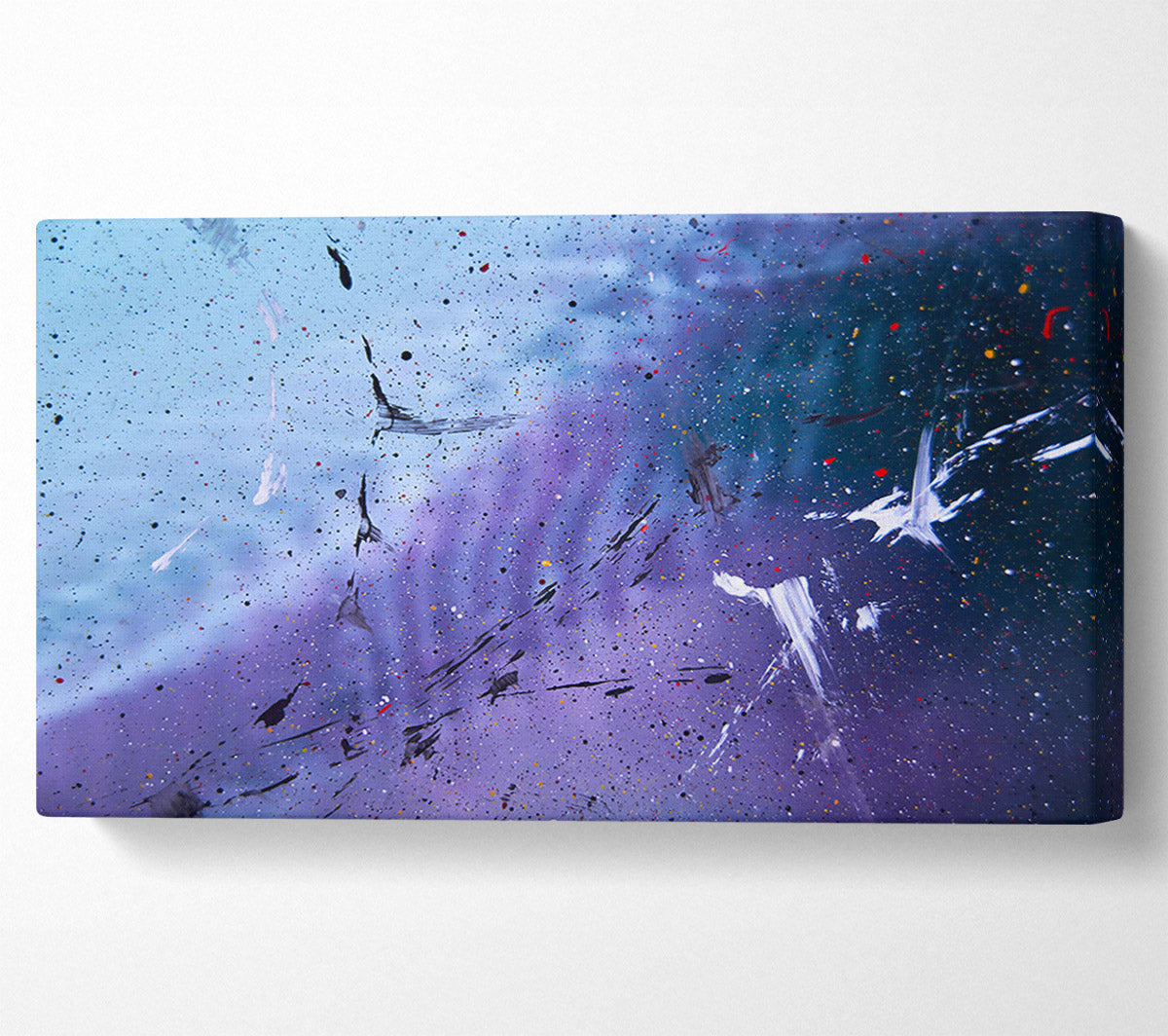 Purple Cosmic Splashes Canvas Wall Art