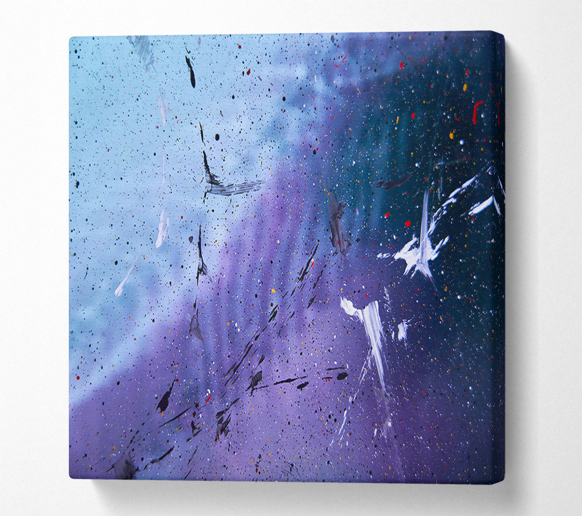 Purple Cosmic Splashes Canvas Wall Art