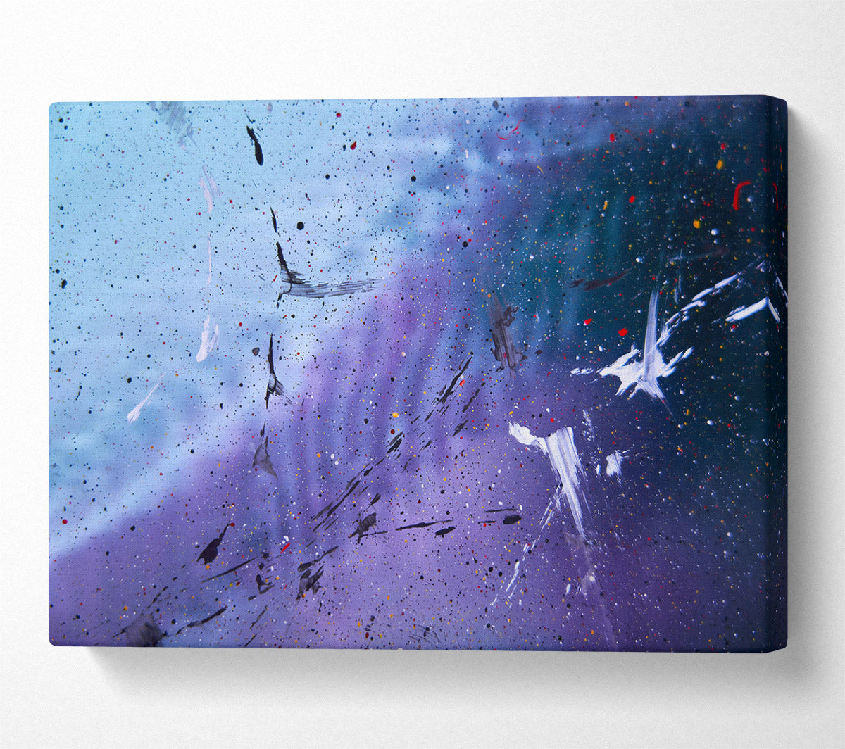 Purple Cosmic Splashes Canvas Wall Art
