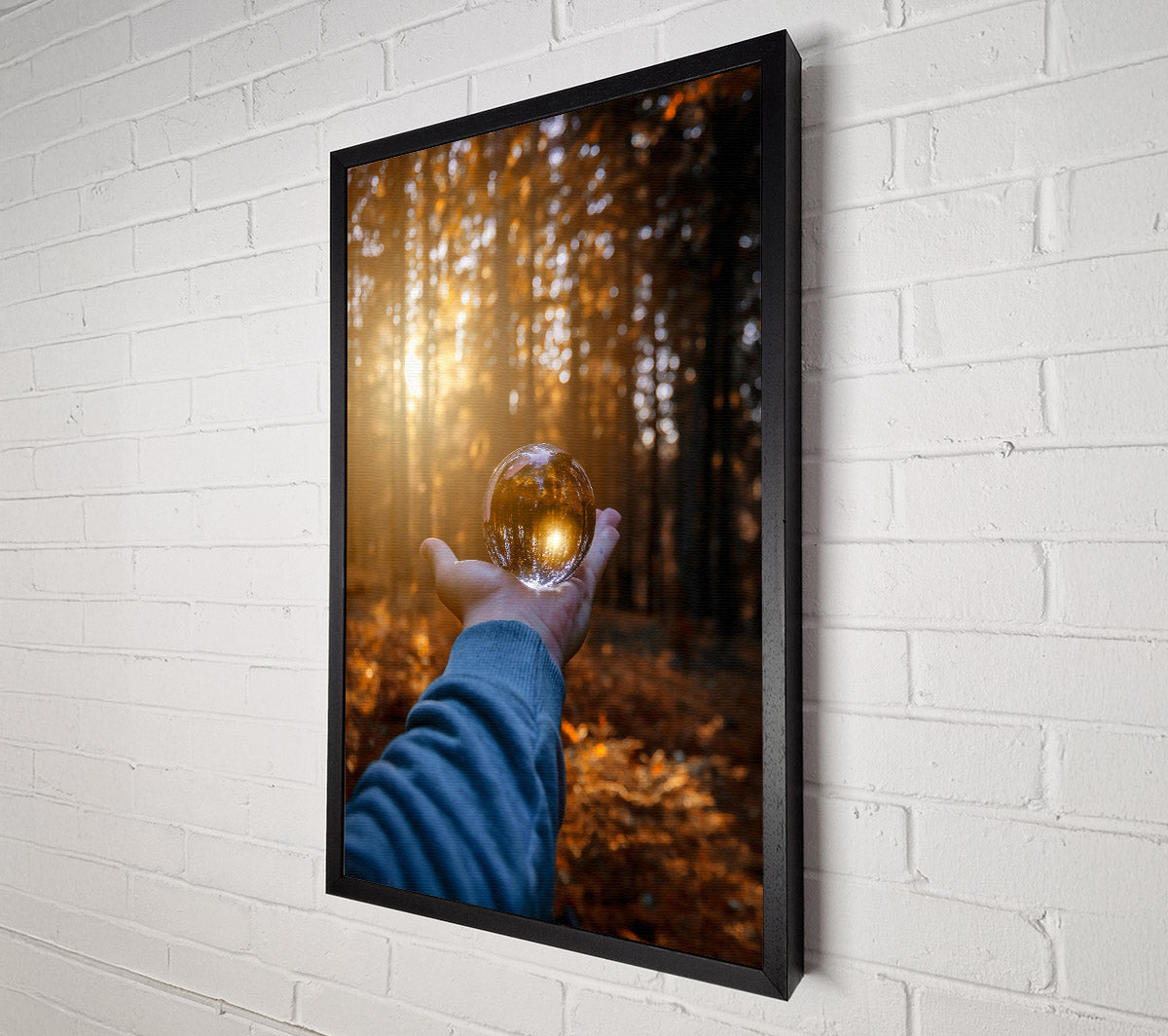 Golden Forest Sphere Canvas Print