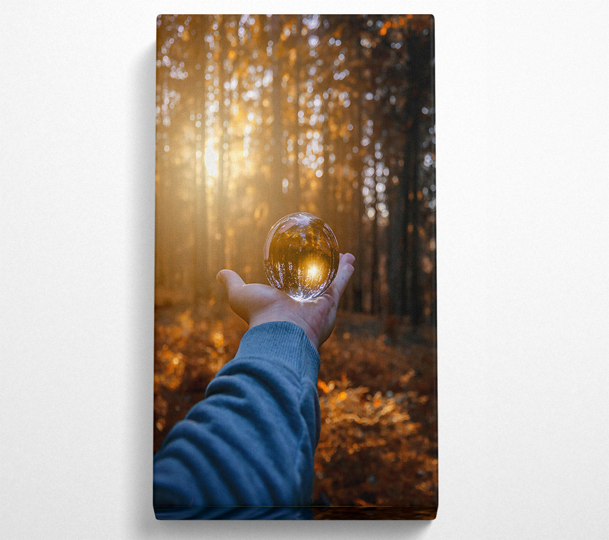 Golden Forest Sphere Canvas Print