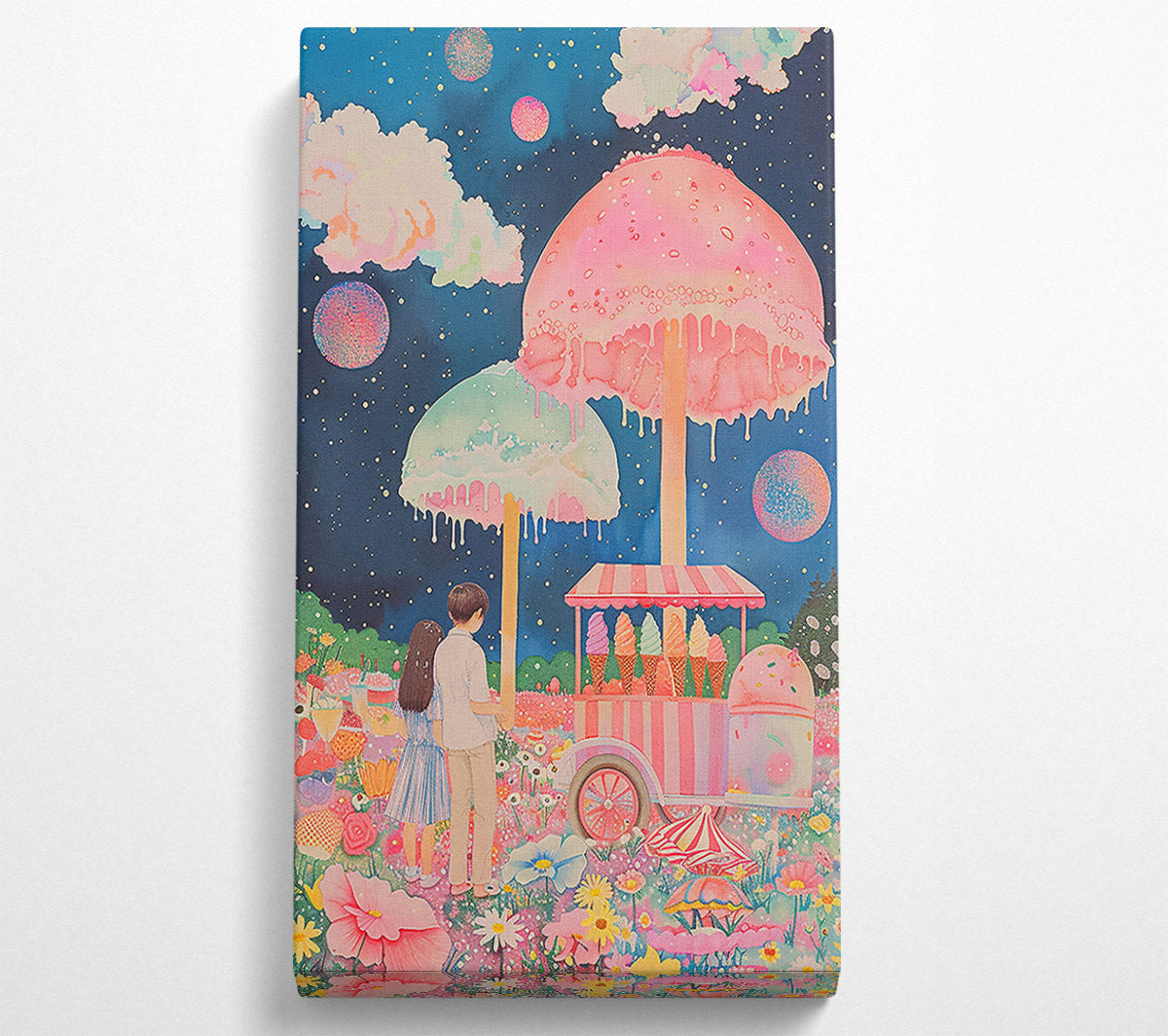Pink Candy Dreamscape Canvas Wall Art