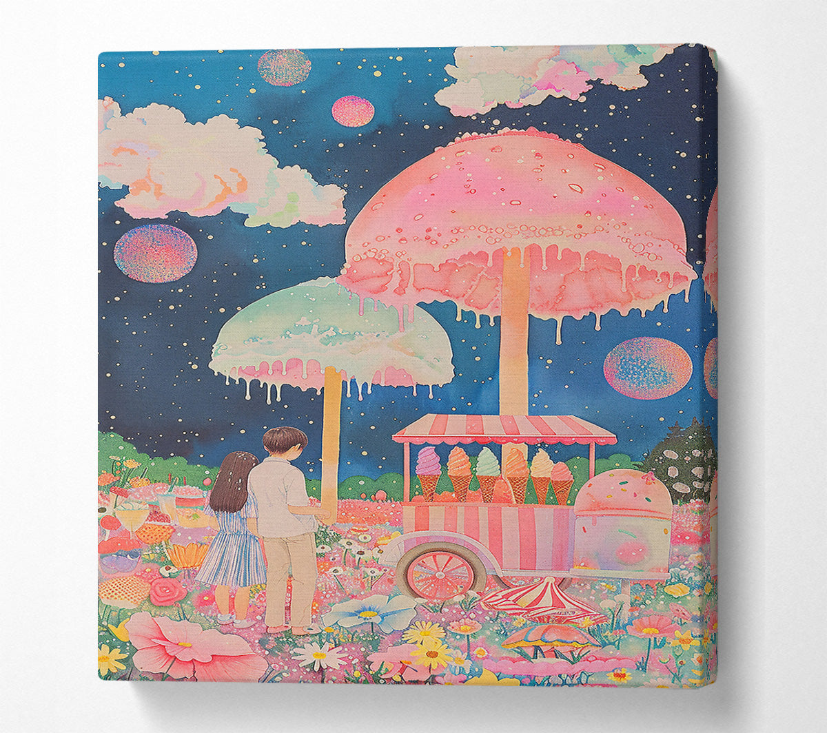 Pink Candy Dreamscape Canvas Wall Art