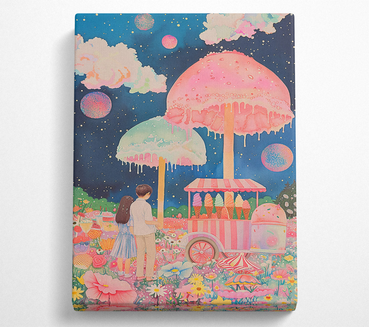 Pink Candy Dreamscape Canvas Wall Art