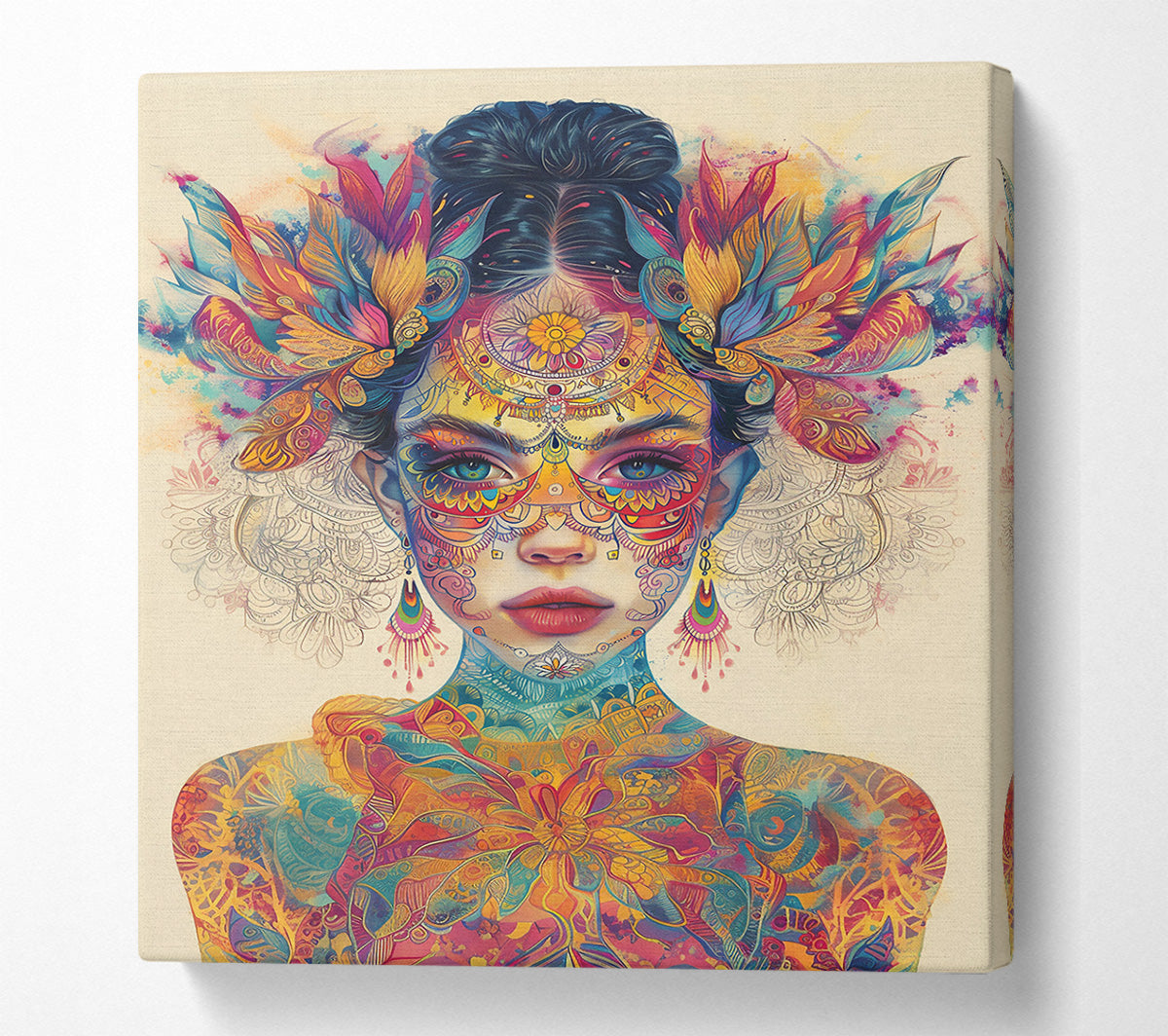 Yellow Floral Enchantment Canvas Wall Art