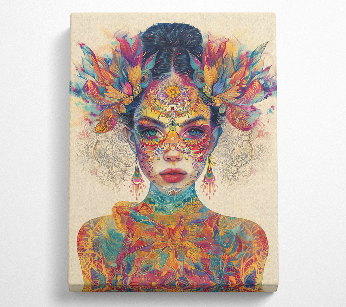 Yellow Floral Enchantment Canvas Wall Art