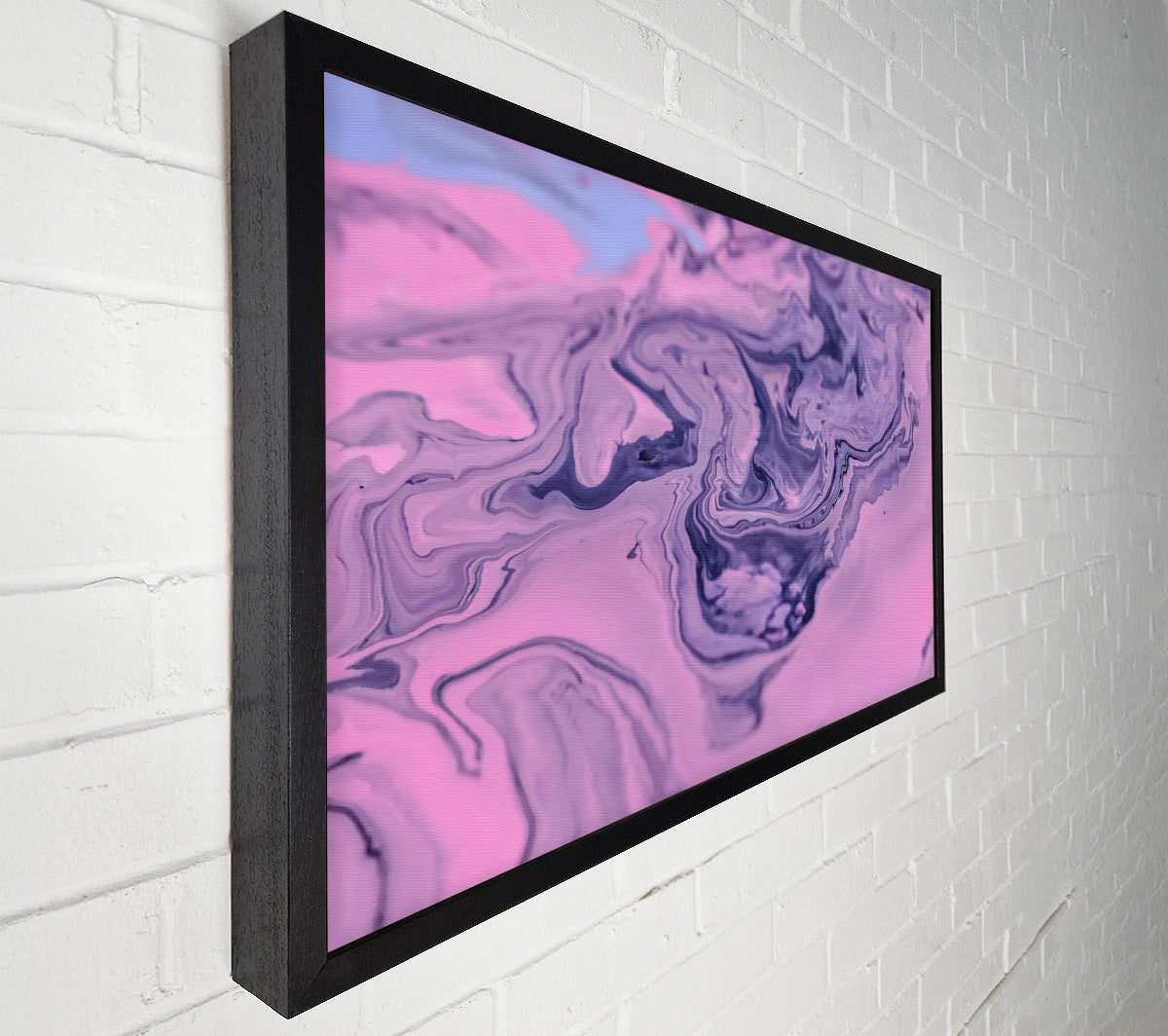 Pink Swirls Of Ink Canvas Wall Art