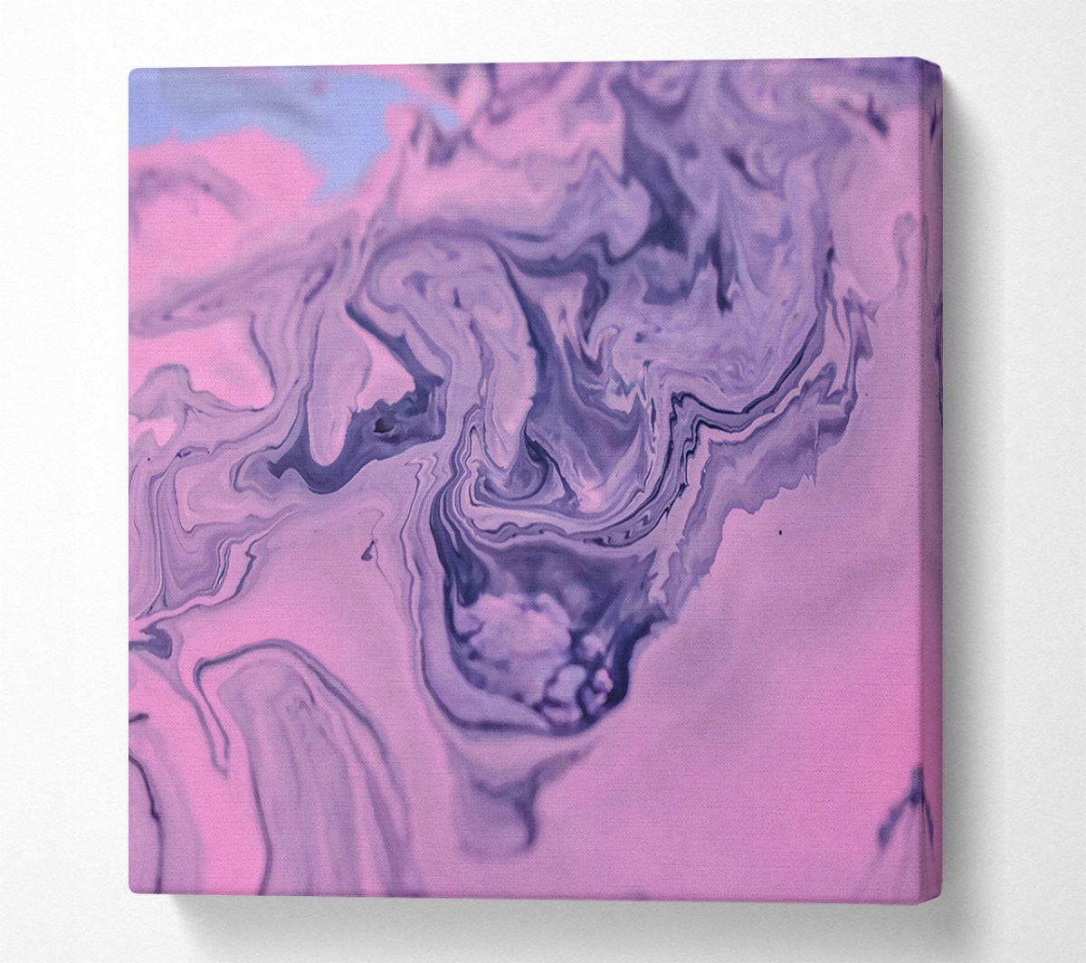 Pink Swirls Of Ink Canvas Wall Art