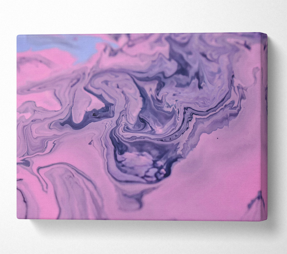 Pink Swirls Of Ink Canvas Wall Art