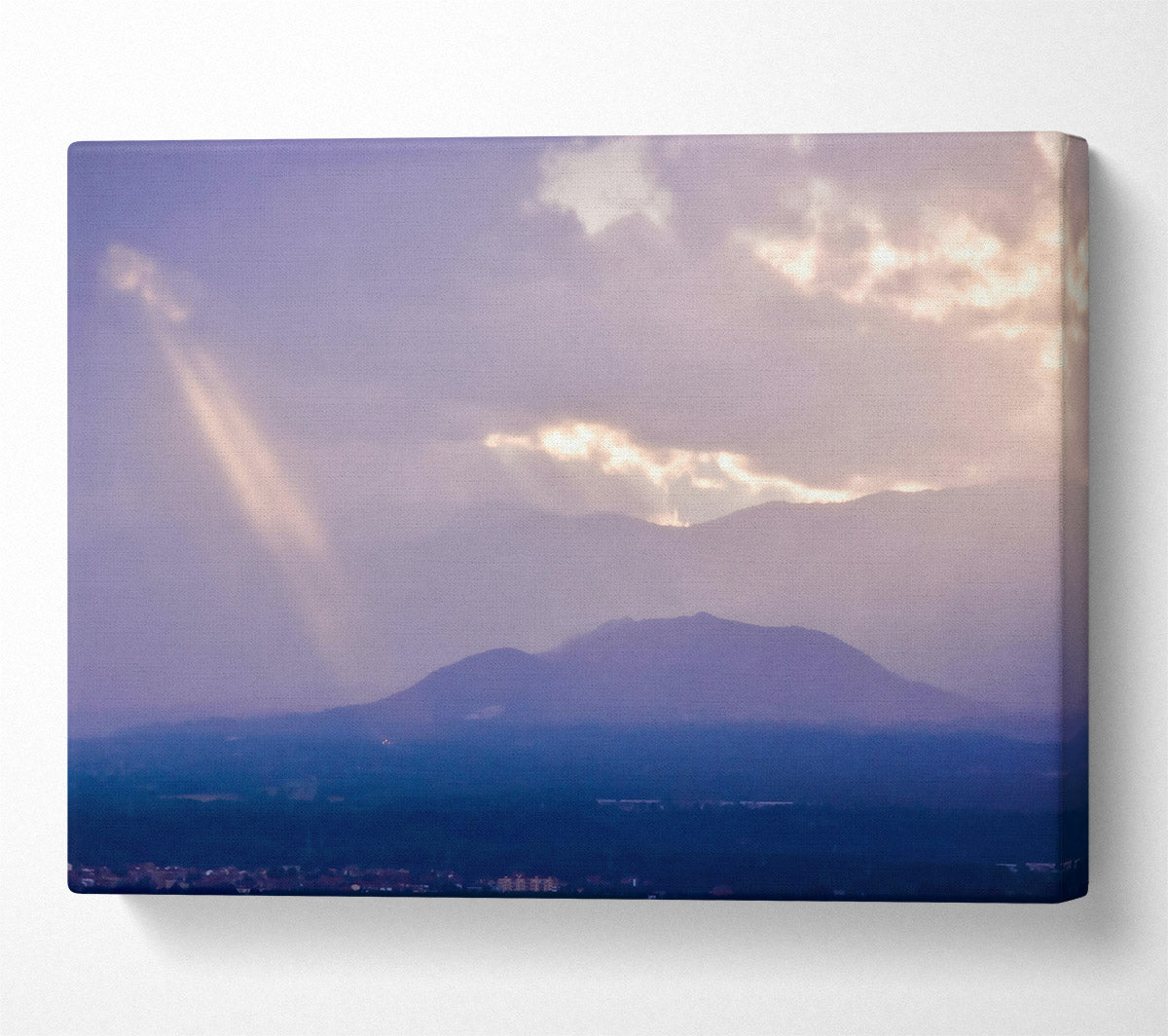 Lavender Mountain Light Canvas Art
