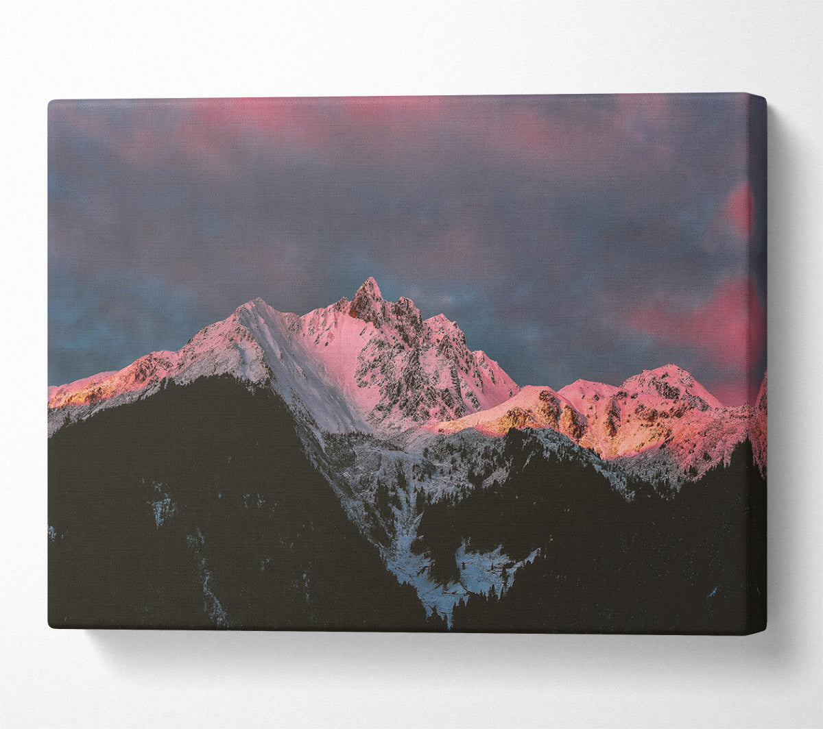 Pink Mountain Majesty Canvas Wall Art