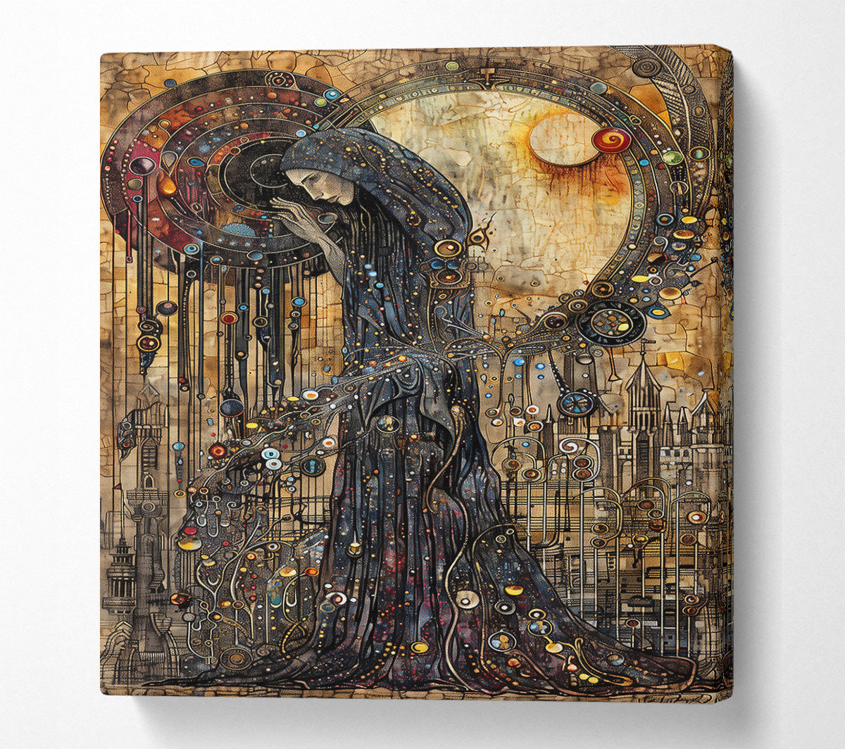 The Blue Celestial Robe Canvas Print