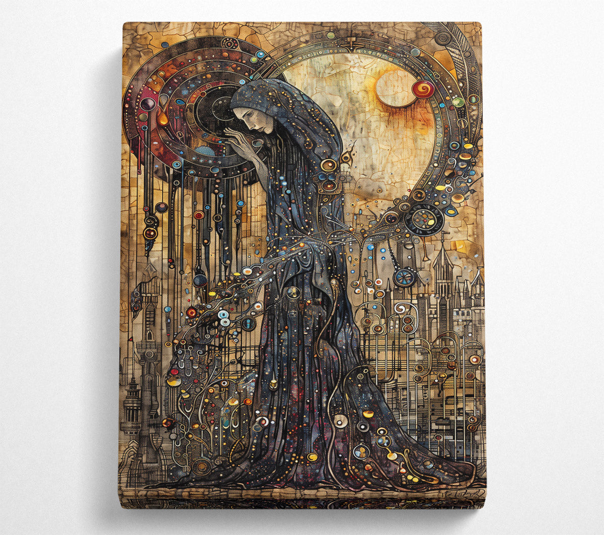 The Blue Celestial Robe Canvas Print