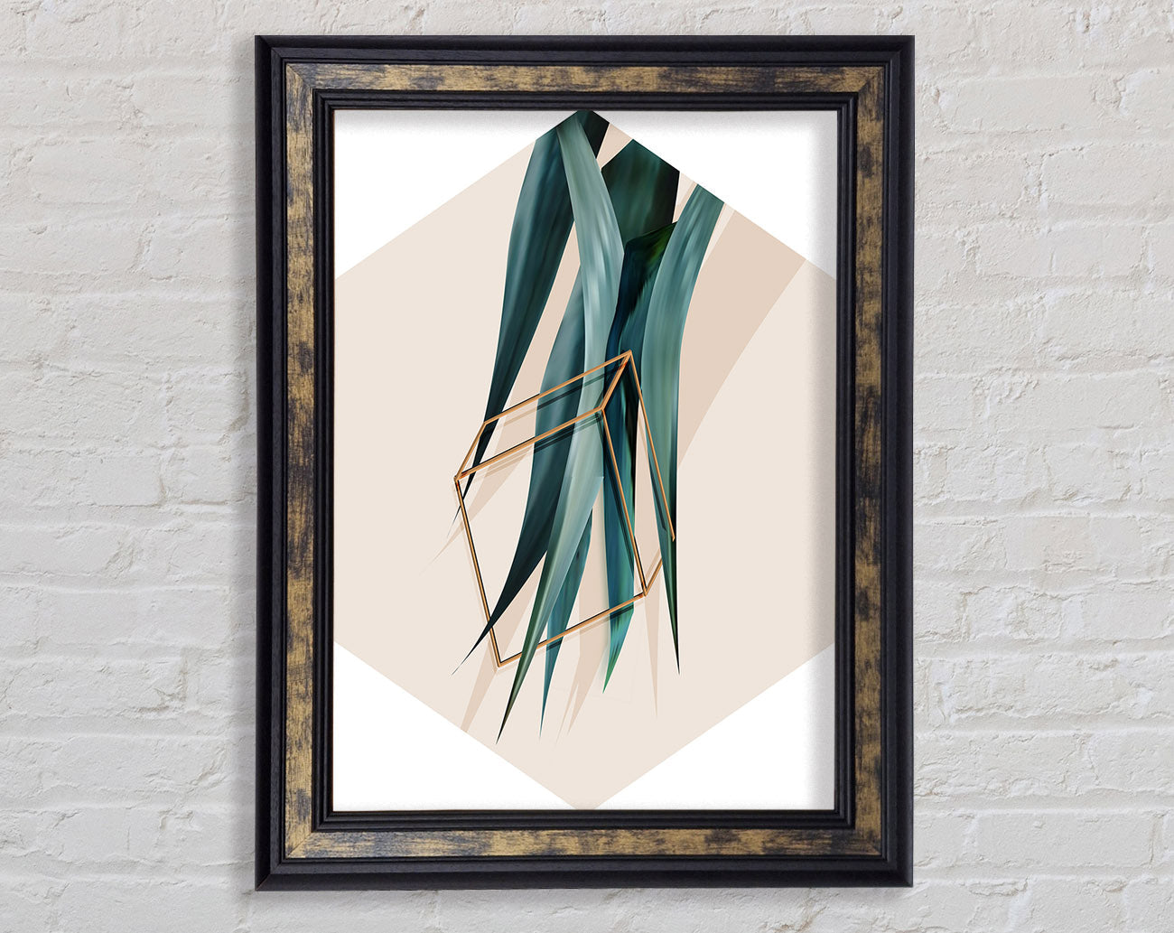Cube Leaf Framed Print