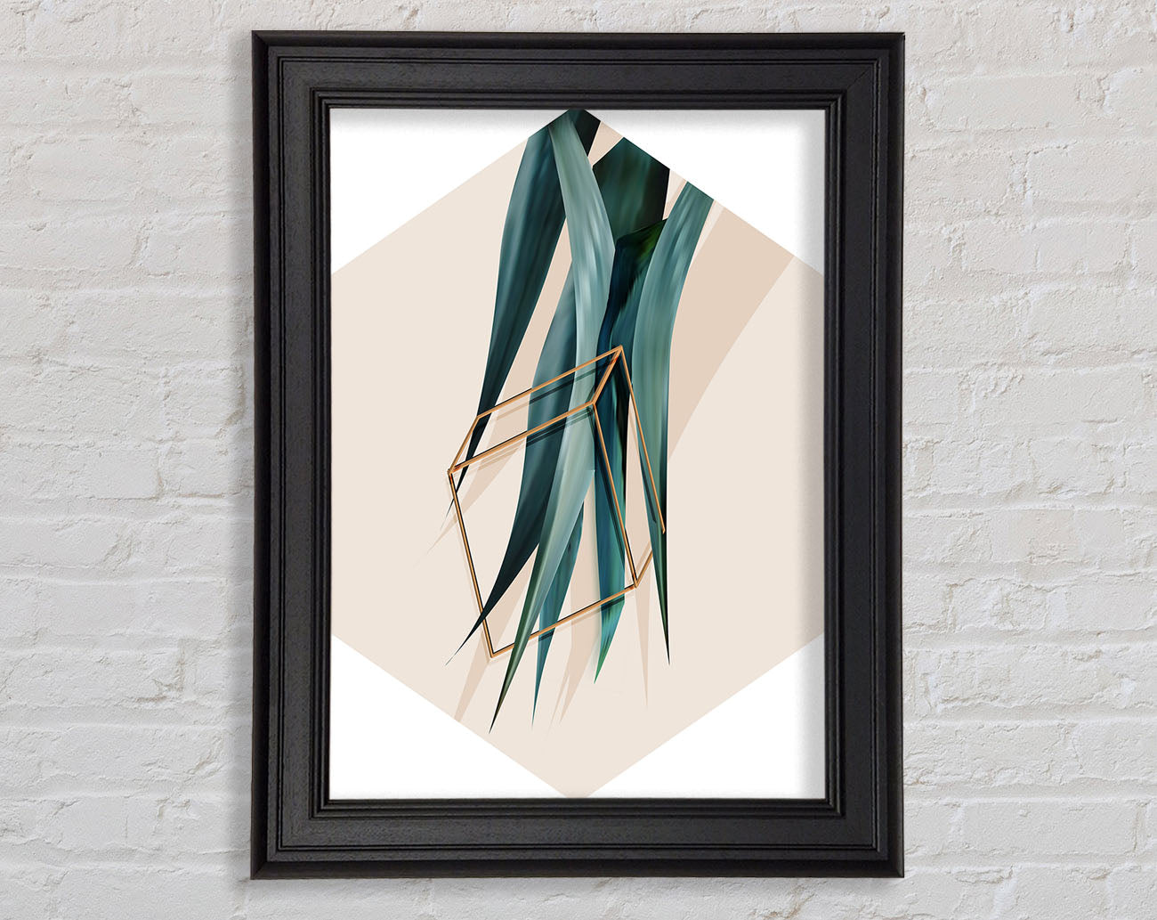 Cube Leaf Framed Print