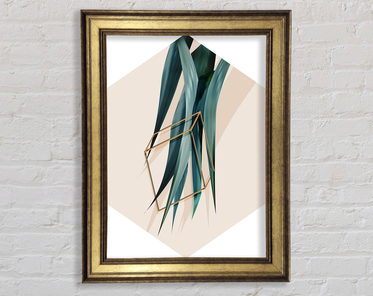 Cube Leaf Framed Print